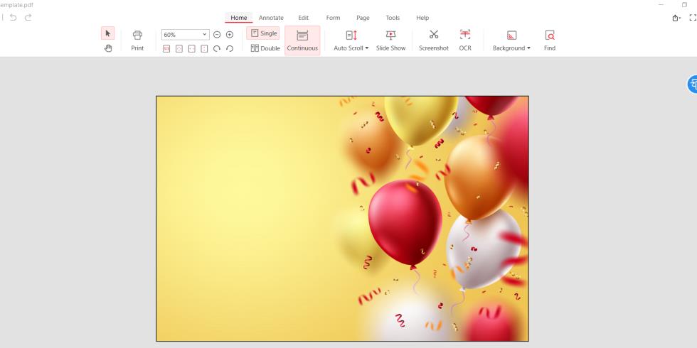 Open Your Card with PDFgear