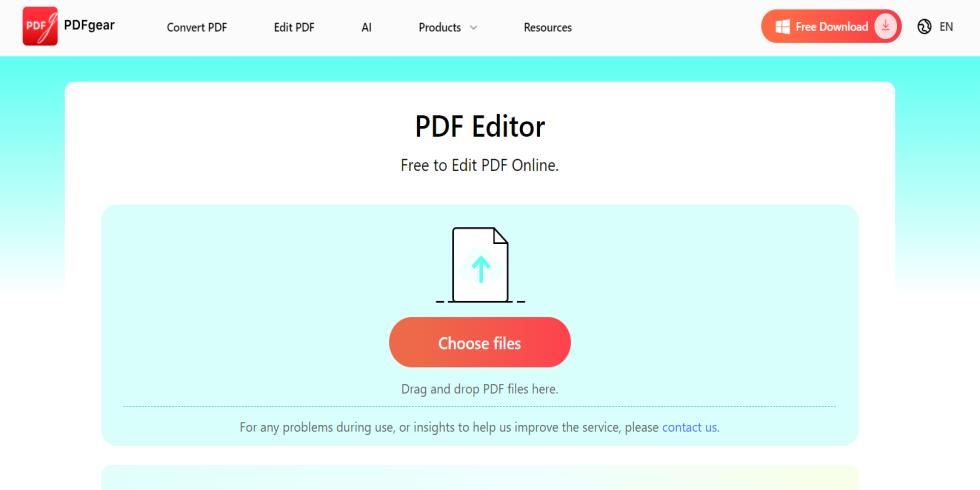 Open a Template with PDFgear Online Version