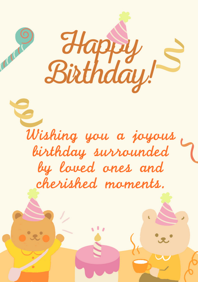 Birthday Card with Birthday Candles