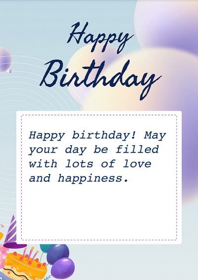 Balloon 80th Birthday Card