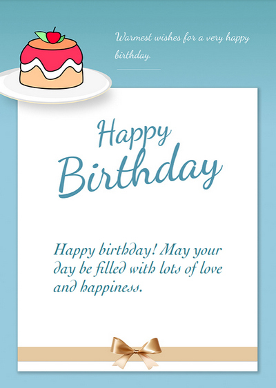 Blue 80th Birthday Card