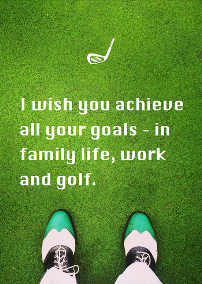 Grass Birthday Card for Golfers