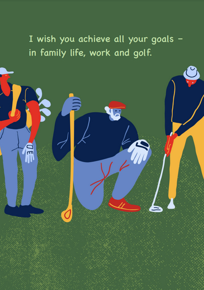 People Birthday Card for Golfers