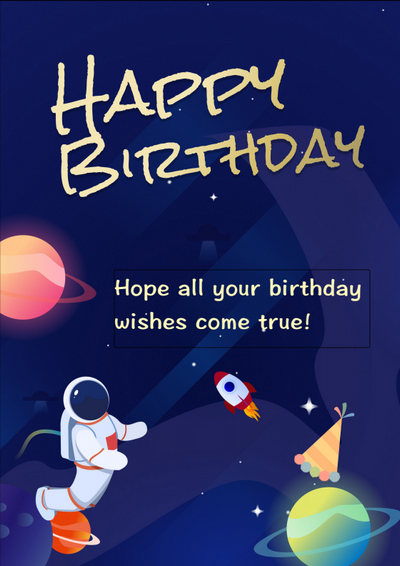 Cool Birthday Card Template