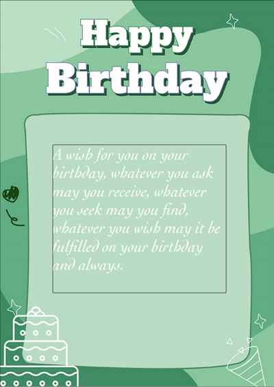 Pretty Birthday Card