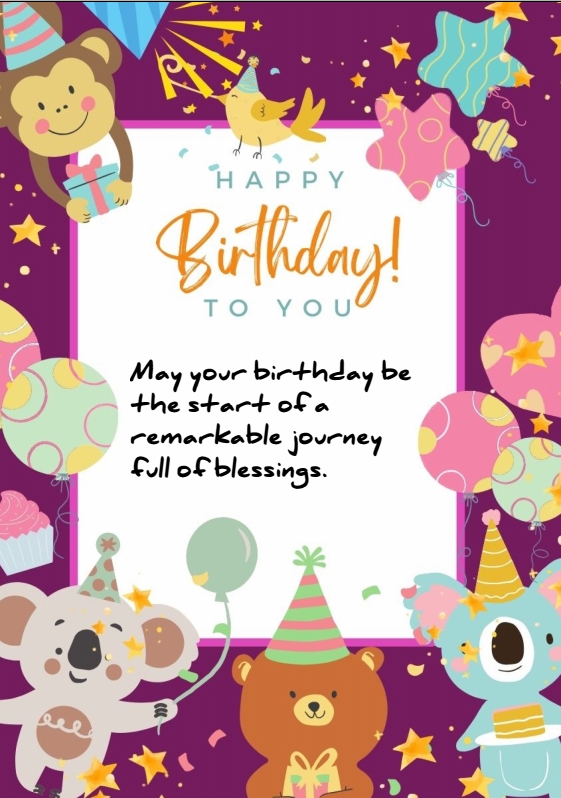 Blue Birthday Card