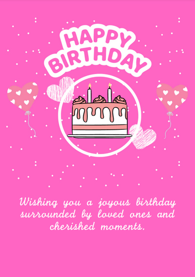 Cake Birthday Card for Niece