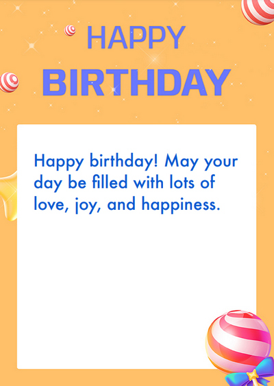 Orange Birthday Card for Brother