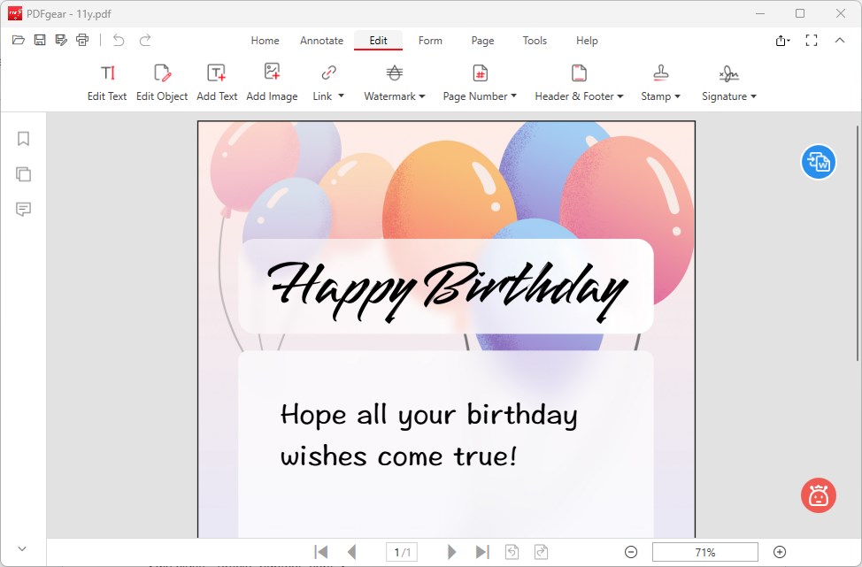 Make a Birthday Card Offline 