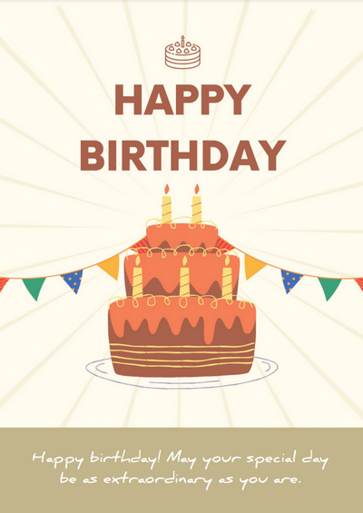 Cake Birthday Card