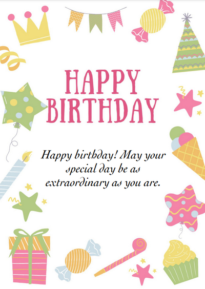 White Birthday Card