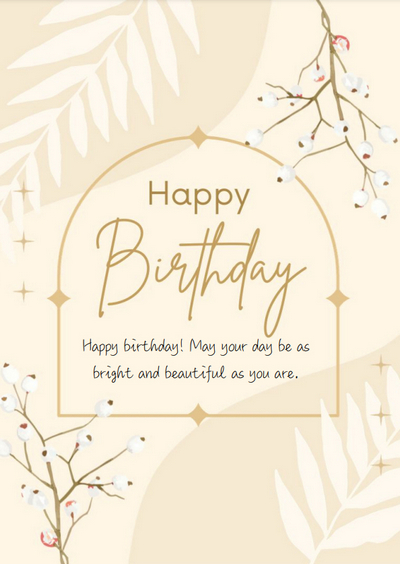 Yellow Birthday Card