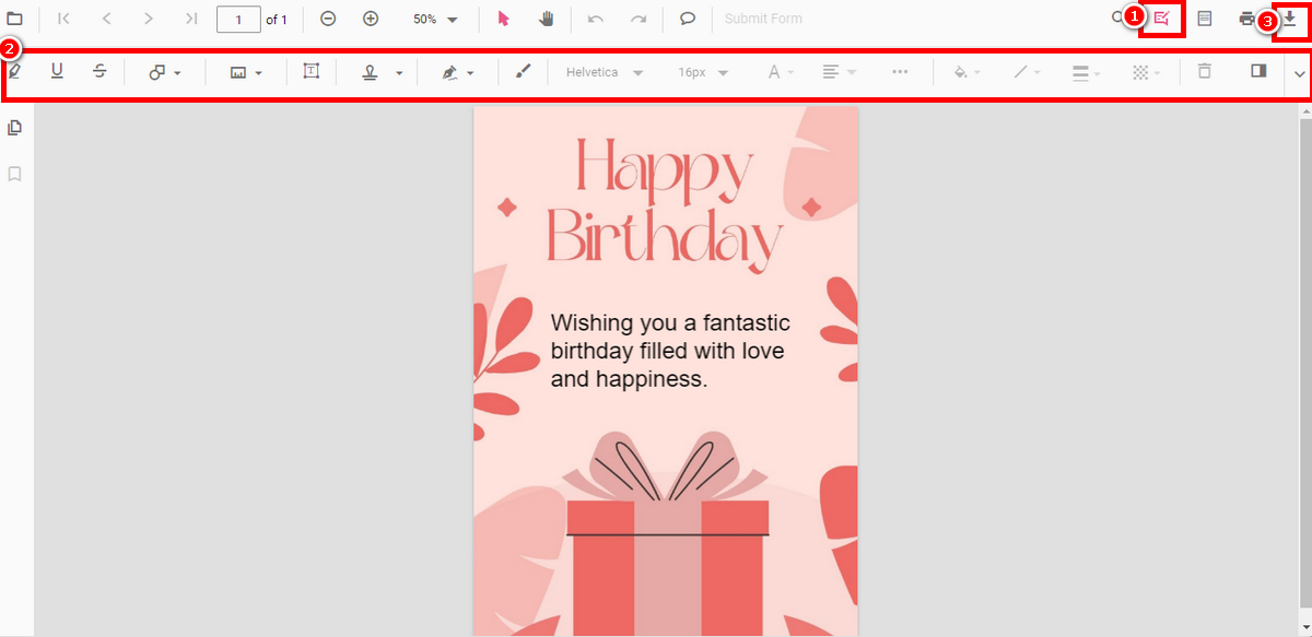 Edit Birthday Card Template Online