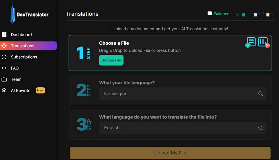 Add PDF in DocTranslator