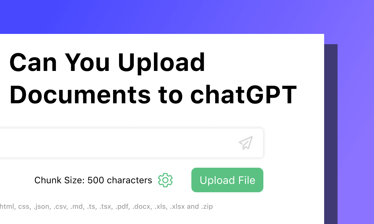 How to Upload Documents to ChatGPT