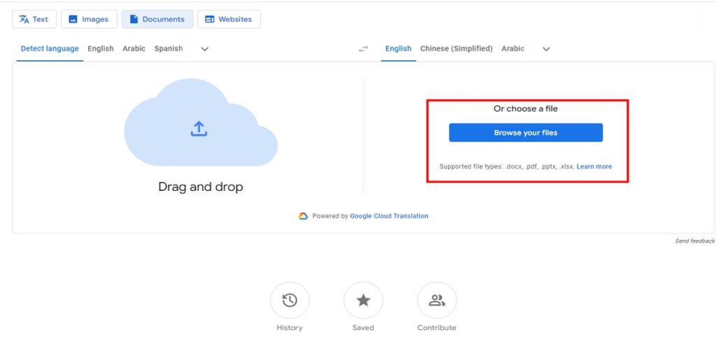 Click Browse Your Files and Upload the Target PDF