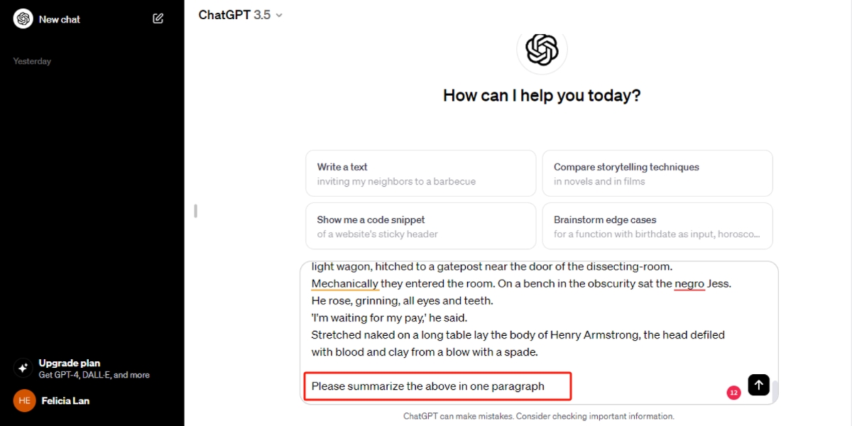 Summarize PDF Using ChatGPT-3.5