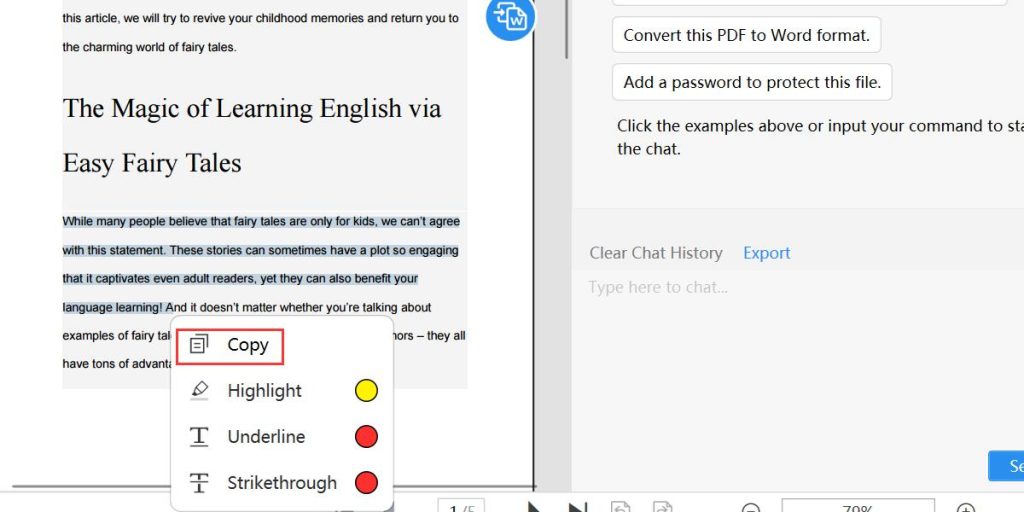 Copy the Content That Needs to Be Translated