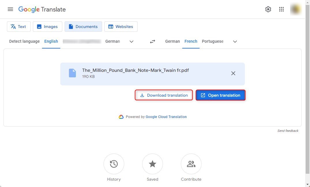 Download and View the Translation