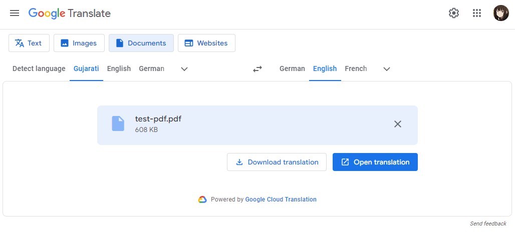 Download the English Translation on Google Translate