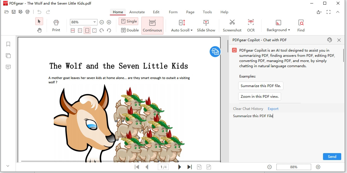 Let PDFgear Copilot Summarize PDFs