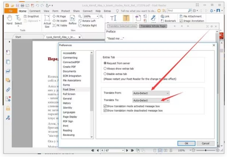 Foxit Reader Translator