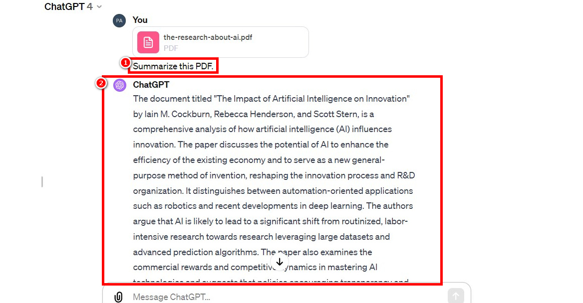 GPT-4 Starts Summarizing PDF
