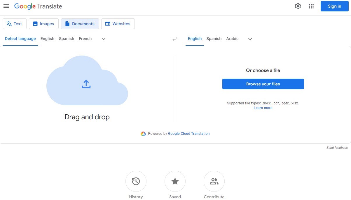 Google Translate for PDF File