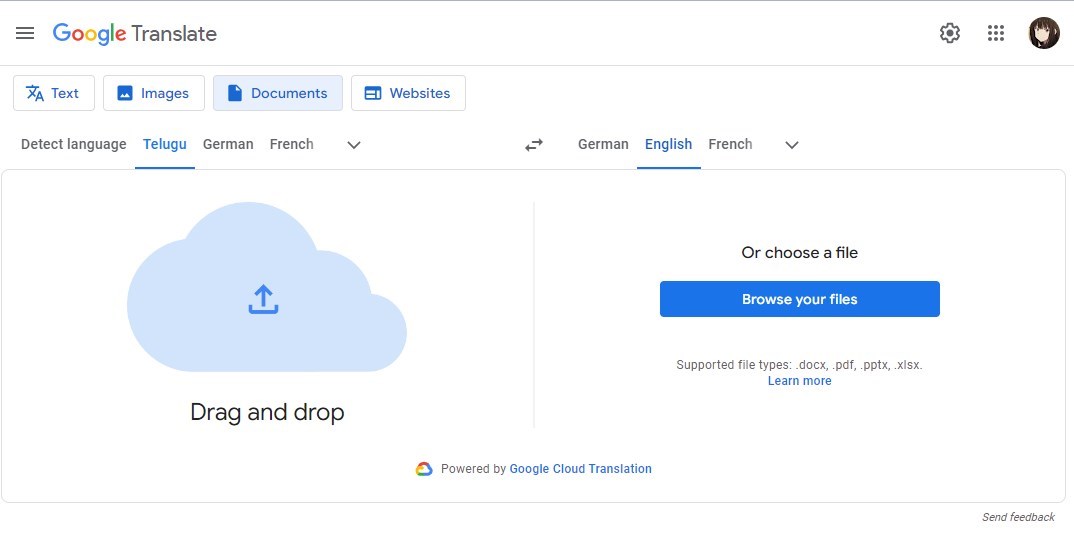 Google Translate for Telugu to English PDF Translation
