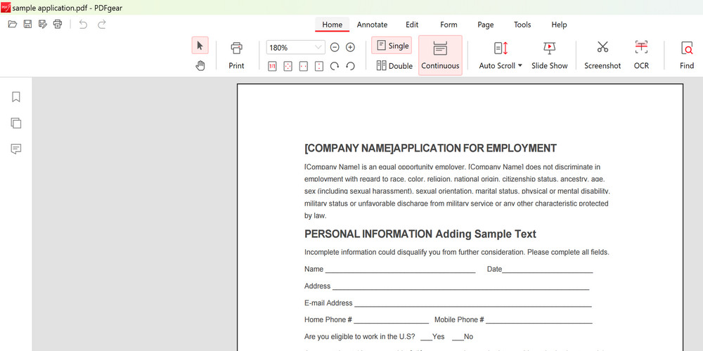 Open File with PDFgear