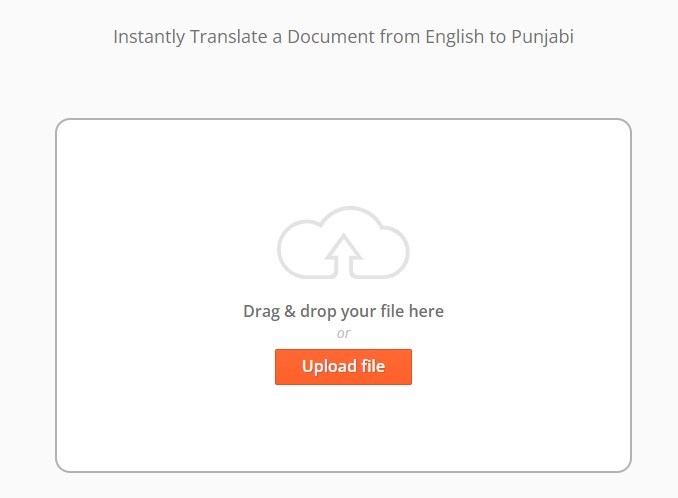 Online Doc Translator for English to Punjabi