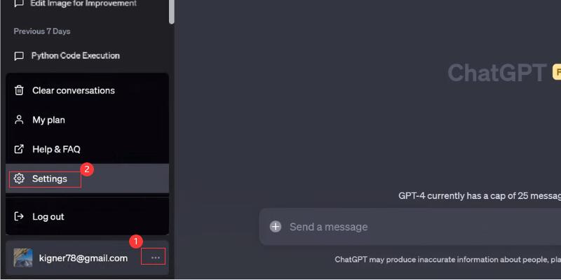Open Settings Menu