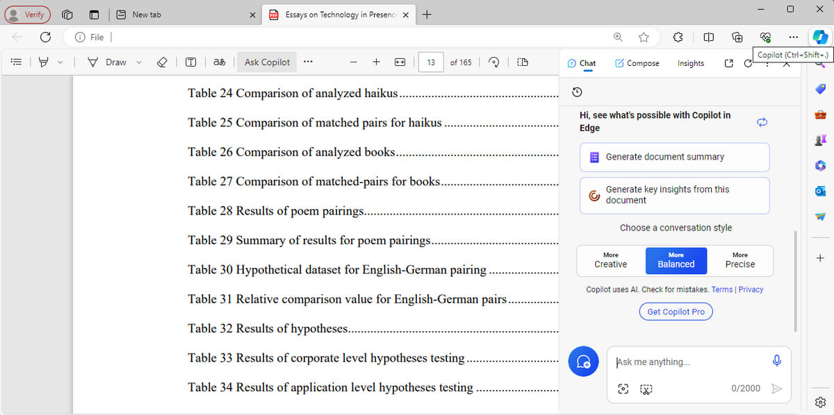 Open Copilot in Edge