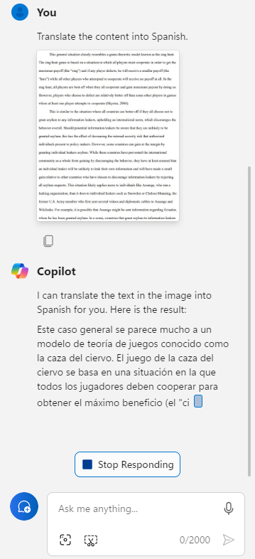 Copilot Translating PDF