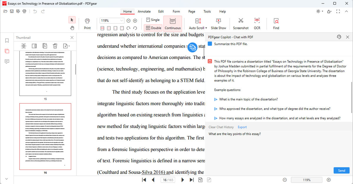 PDFgear Analyzing Essay