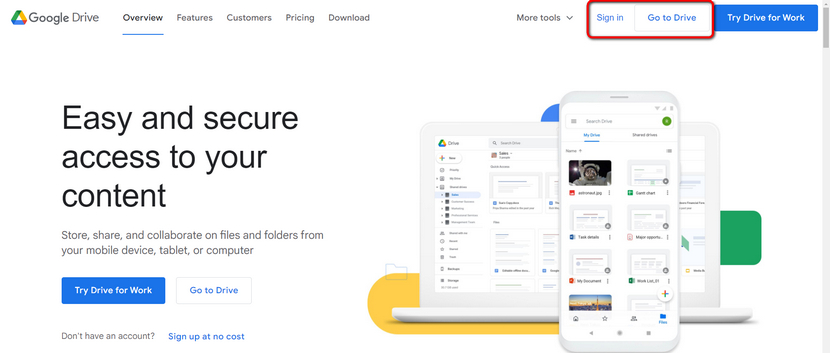 Go to Your Own Drive on Google Drive