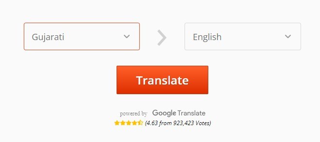 Translate a Gujarati PDF to English with Online DocTranslator