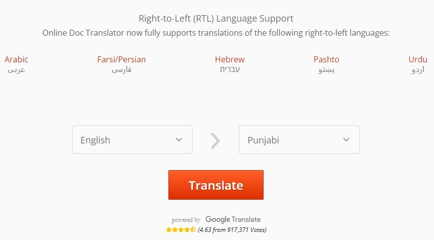 Translate English to Punjabi PDF Online