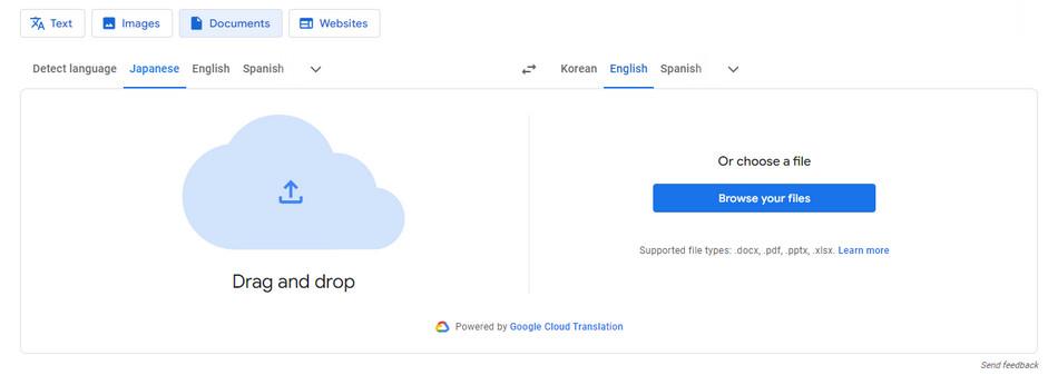 Translate Japanese PDF to English with Google Translate