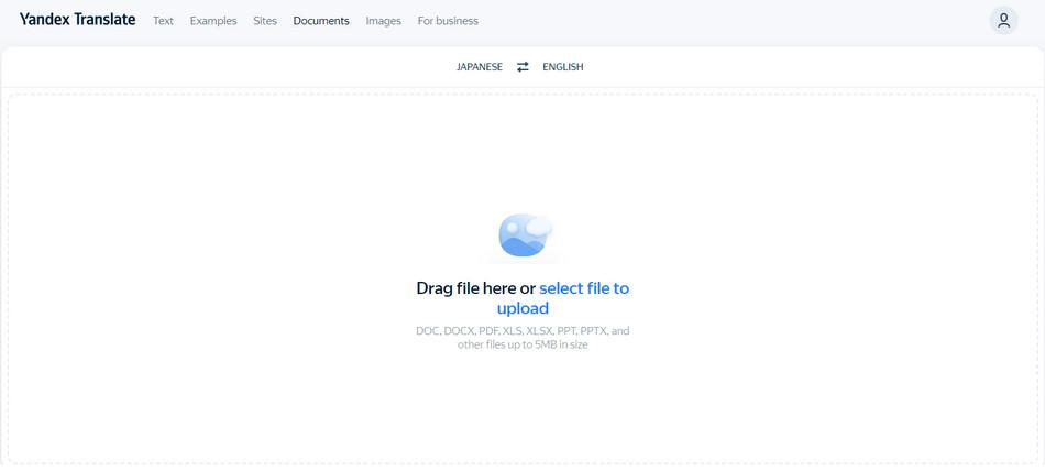 Translate Japanese PDF to English with Yandex Translate
