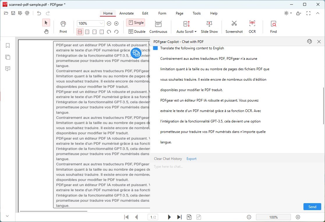Translate the Scanned Text to English