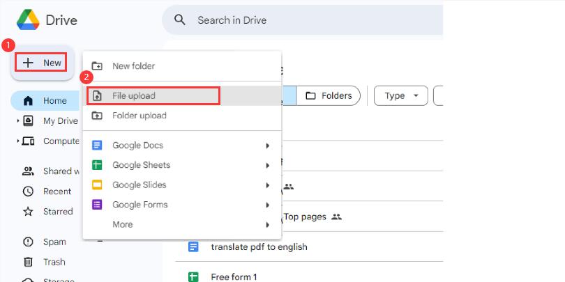 Upload the PDF that Needs to Be Translated 
