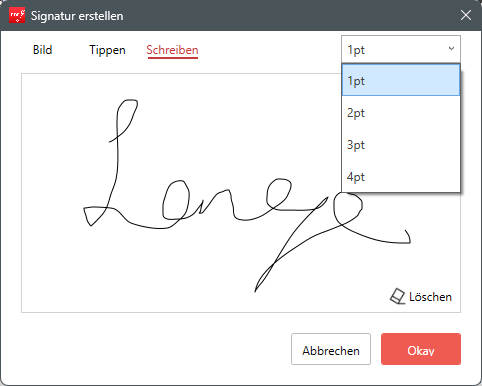 autogramm einfügen