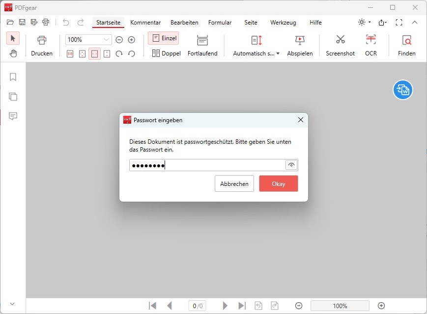 Ein gesperrtes PDF öffnen