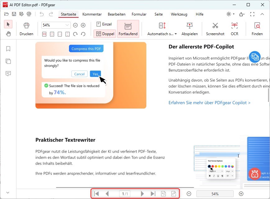 PDF navigieren