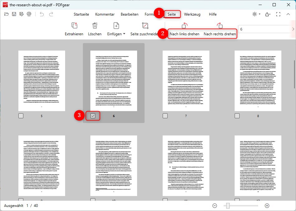 PDF-Seiten drehen