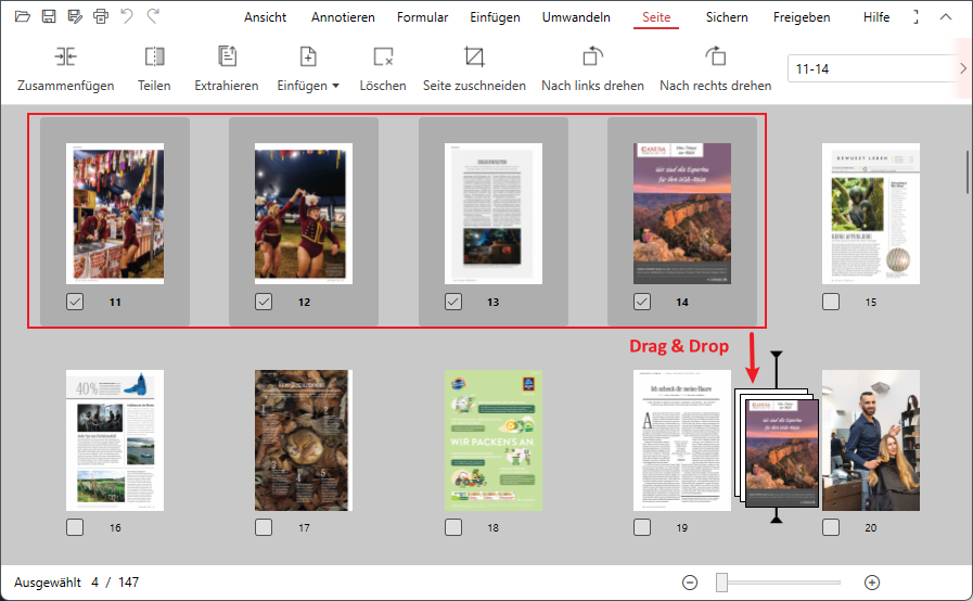 pdf seiten organisieren