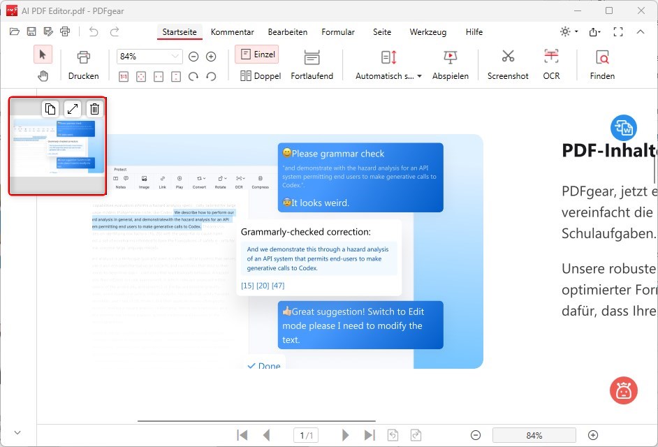 Screenshot kopieren oder löschen