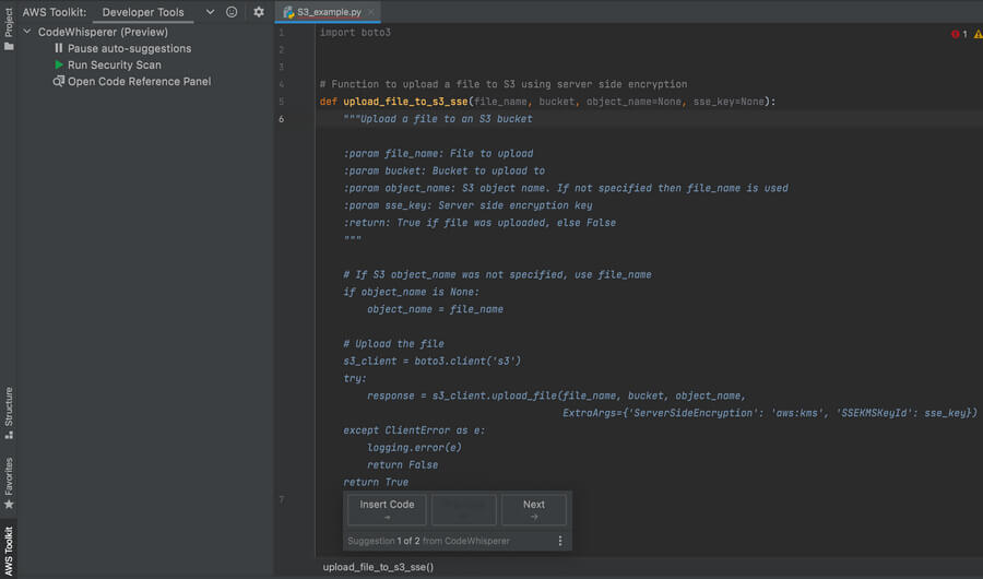 Amazon CodeWishperer: KI Code Generator