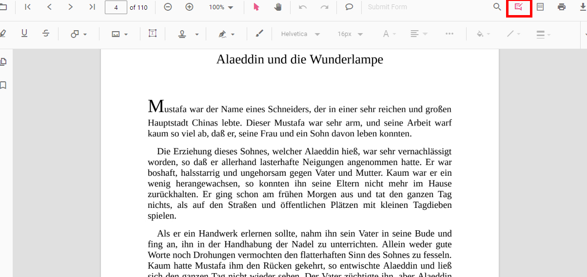 Klicken Sie auf Anmerkungen hinzufügen oder bearbeiten, um zu zeichnen